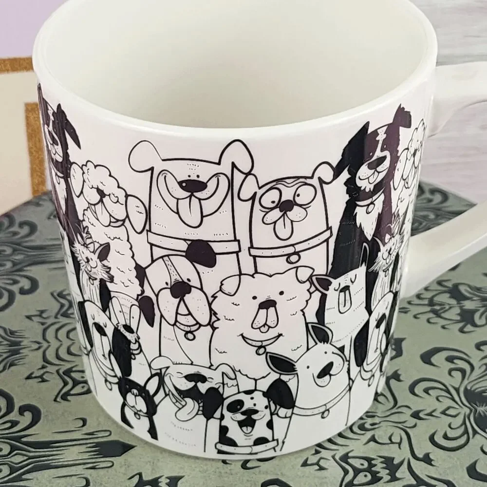 💖 NWT BIA Paws Cafe Black White Ceramic Mug #7252 💖